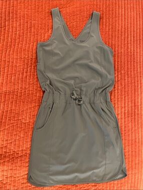 Patagonia Olive Green Drawstring Waist Casual Dress - XS